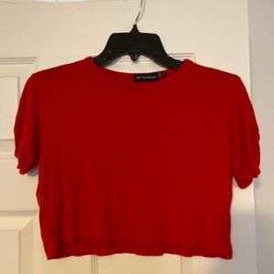 Red crop top